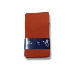 Gap NWT 80 Denier Tights Women's Small Rust Opaque Stretch Fall Layering